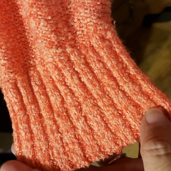 J jill purejill salmon pink vneck textured sweater - Picture 4 of 7